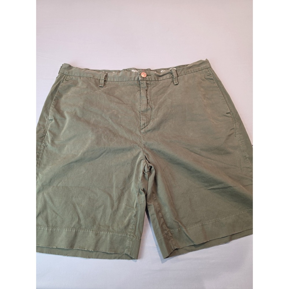 Earnest Sewn Mens Chino Short Green Size 40 With Attached Handkerchief